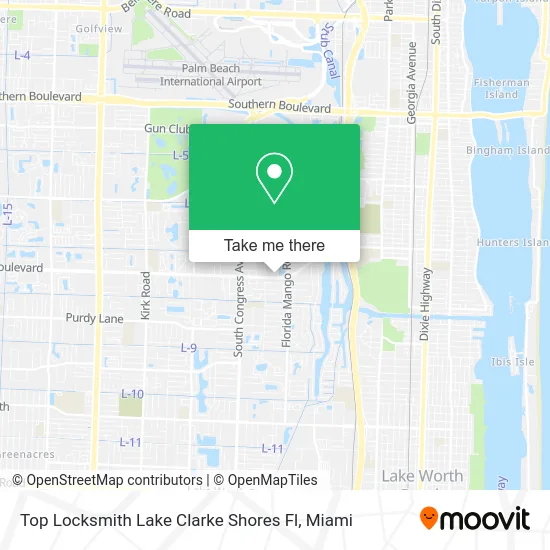 Top Locksmith Lake Clarke Shores Fl map