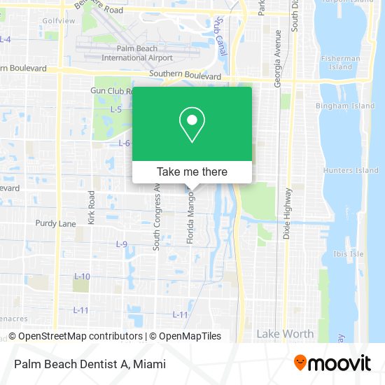 Mapa de Palm Beach Dentist A