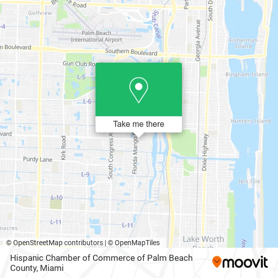 Hispanic Chamber of Commerce of Palm Beach County map