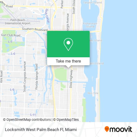 Mapa de Locksmith West Palm Beach Fl