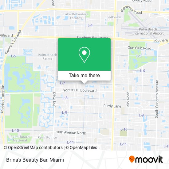 Brina's Beauty Bar map