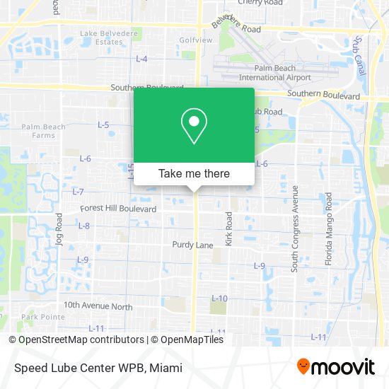 Speed Lube Center WPB map