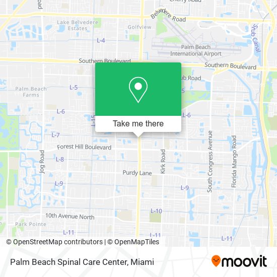 Mapa de Palm Beach Spinal Care Center