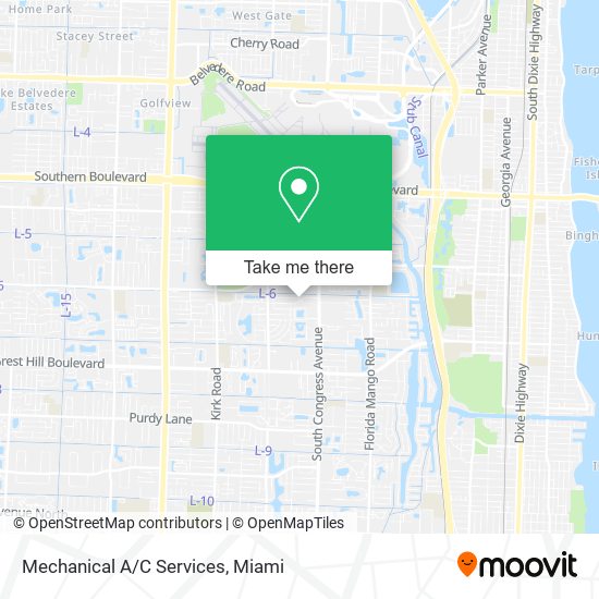 Mechanical A/C Services map
