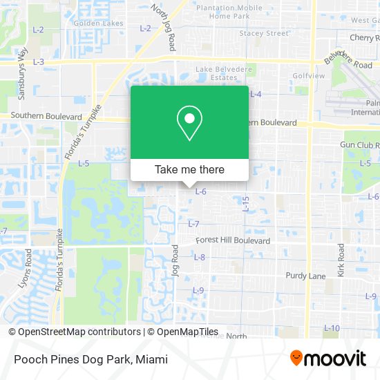 Pooch Pines Dog Park map