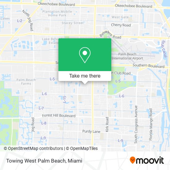 Towing West Palm Beach map