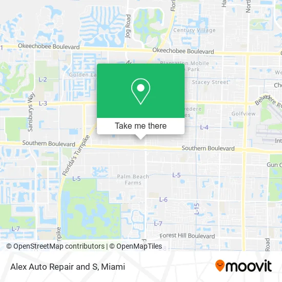 Alex Auto Repair and S map