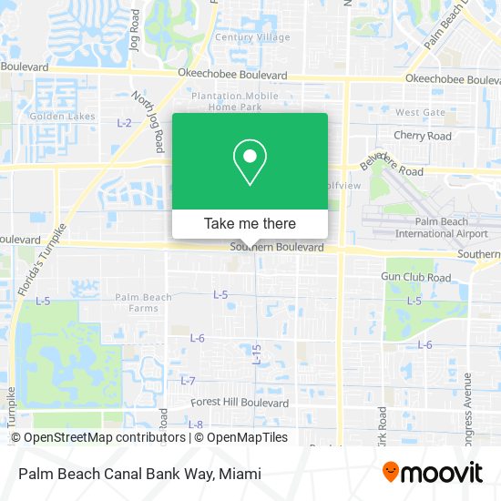 Palm Beach Canal Bank Way map