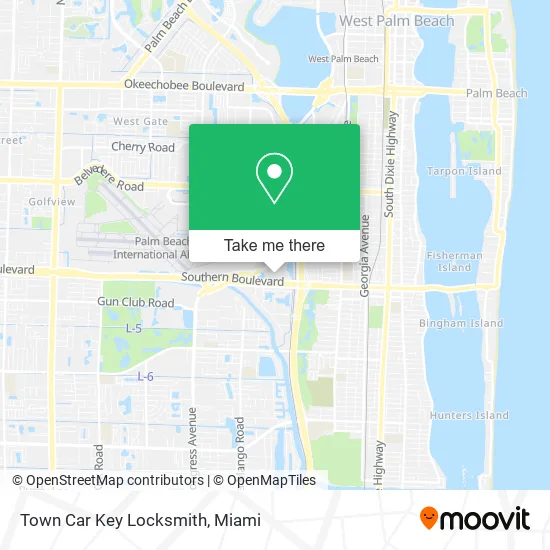 Town Car Key Locksmith map