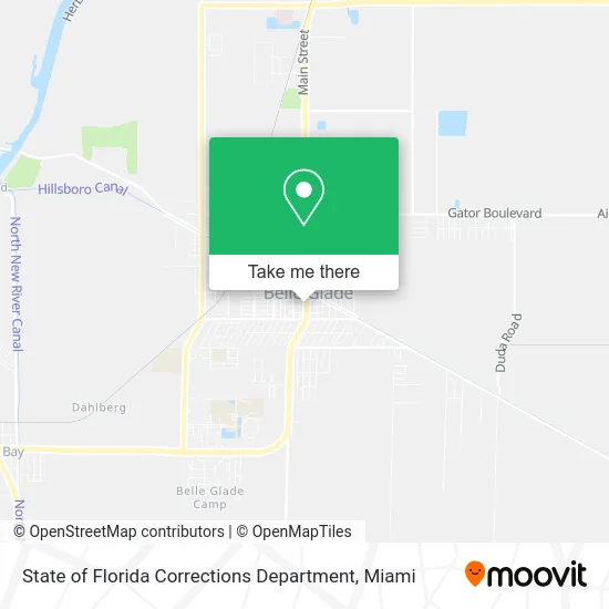 State of Florida Corrections Department map