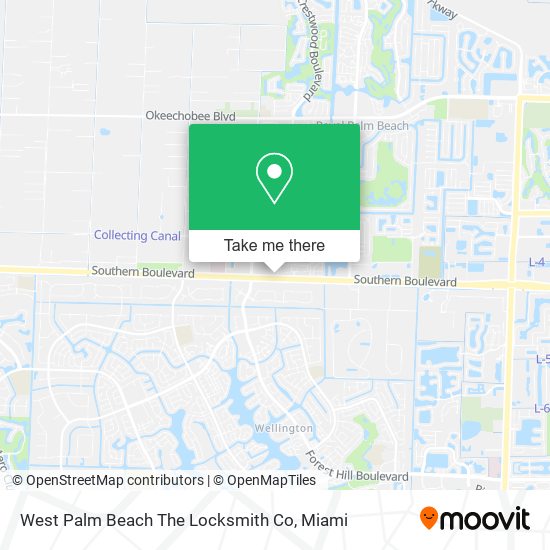 West Palm Beach The Locksmith Co map