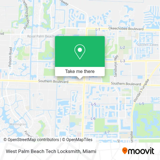 West Palm Beach Tech Locksmith map