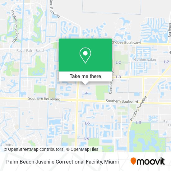 Mapa de Palm Beach Juvenile Correctional Facility