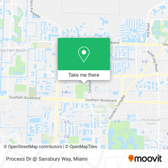 Process Dr @ Sansbury Way map