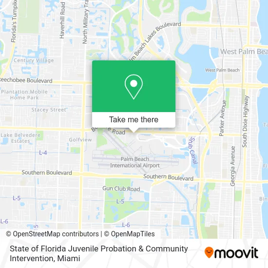 State of Florida Juvenile Probation & Community Intervention map