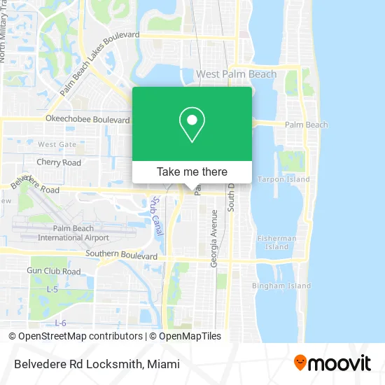 Mapa de Belvedere Rd Locksmith