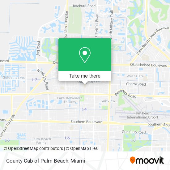 County Cab of Palm Beach map