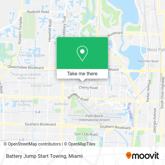 Battery Jump Start Towing map