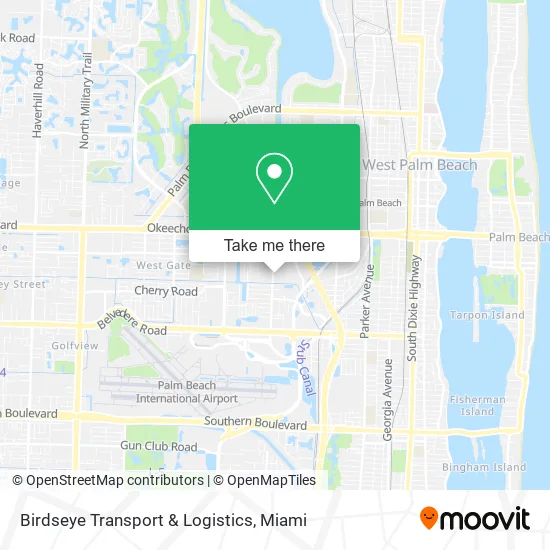 Mapa de Birdseye Transport & Logistics