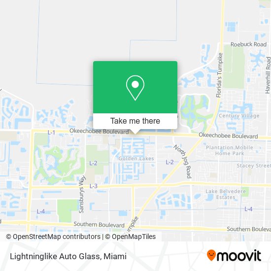 Lightninglike Auto Glass map