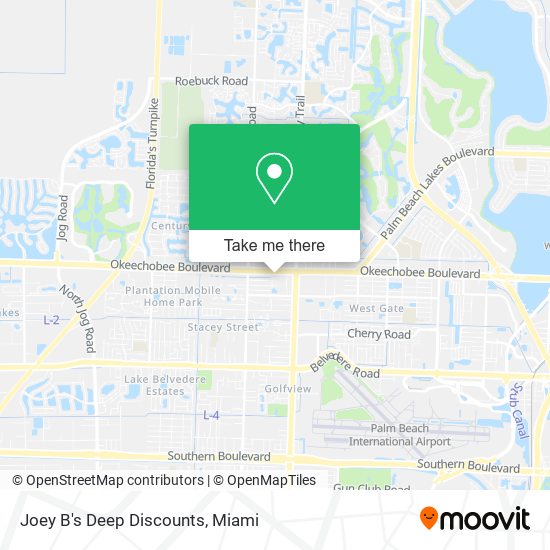 Joey B's Deep Discounts map