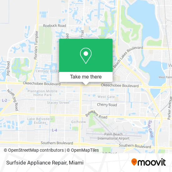 Surfside Appliance Repair map