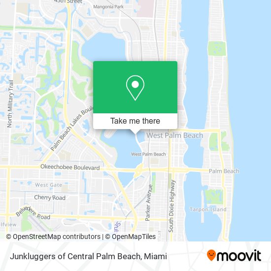 Junkluggers of Central Palm Beach map