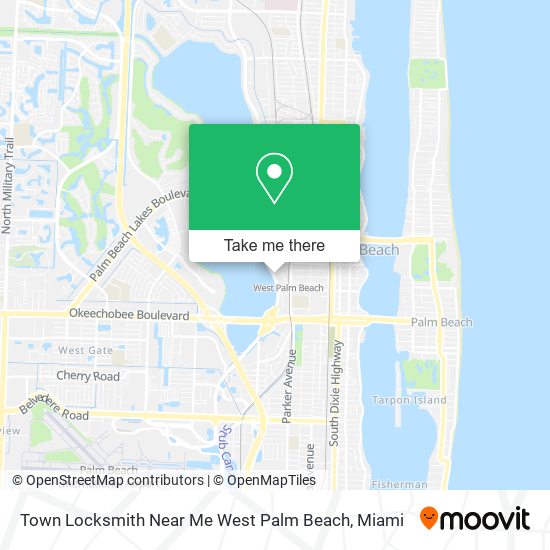 Town Locksmith Near Me West Palm Beach map