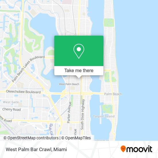 Mapa de West Palm Bar Crawl