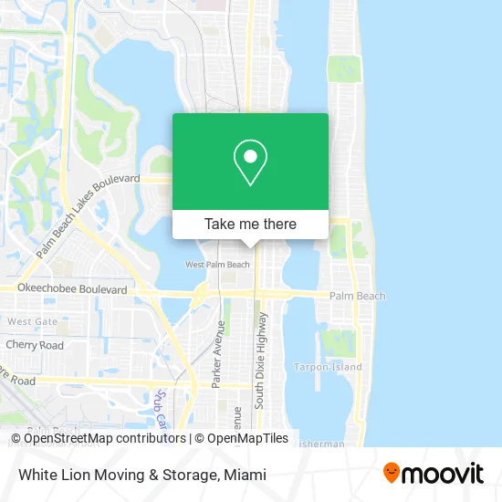 White Lion Moving & Storage map