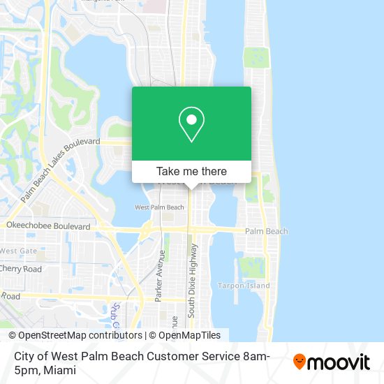 Mapa de City of West Palm Beach Customer Service 8am-5pm