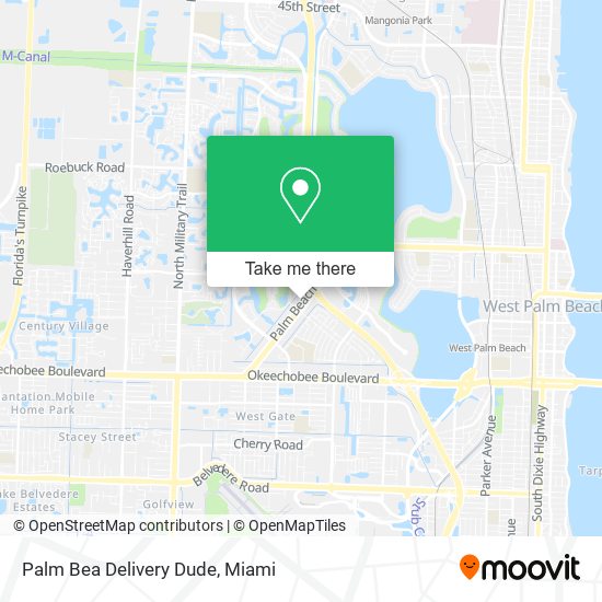 Palm Bea Delivery Dude map