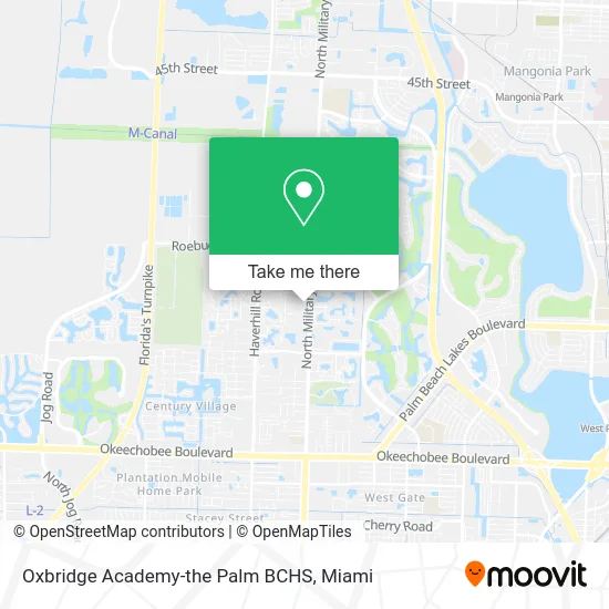 Oxbridge Academy-the Palm BCHS map