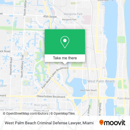 Mapa de West Palm Beach Criminal Defense Lawyer