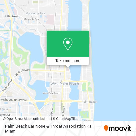 Palm Beach Ear Nose & Throat Association Pa map