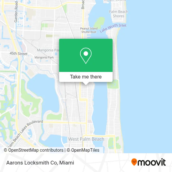 Aarons Locksmith Co map