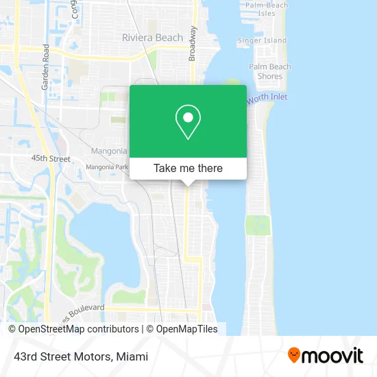 43rd Street Motors map