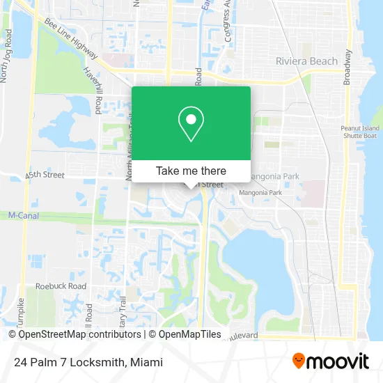24 Palm 7 Locksmith map