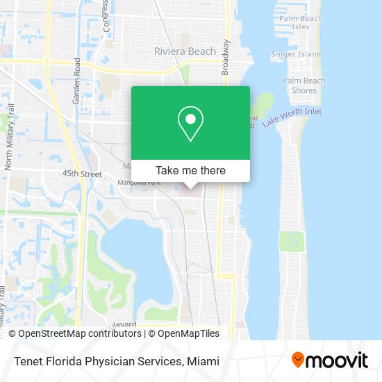 Tenet Florida Physician Services map