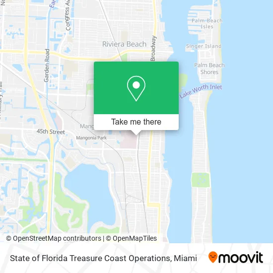 Mapa de State of Florida Treasure Coast Operations