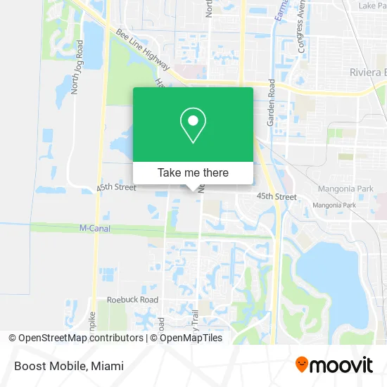 Mapa de Boost Mobile