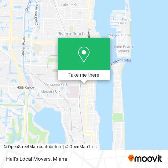 Mapa de Hall's Local Movers