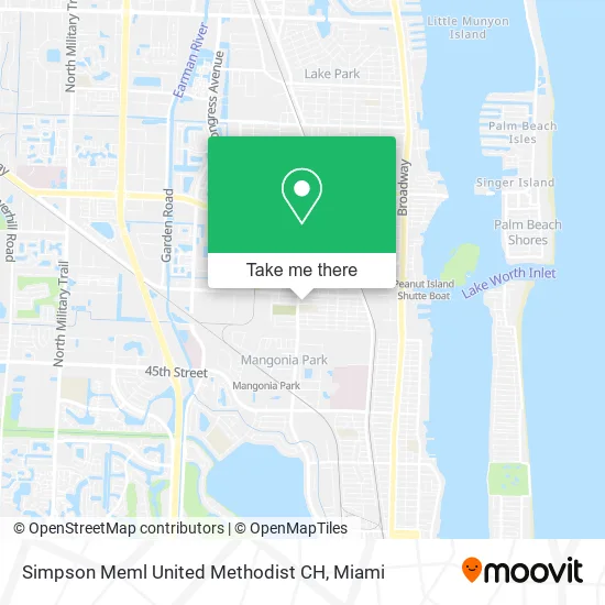 Simpson Meml United Methodist CH map