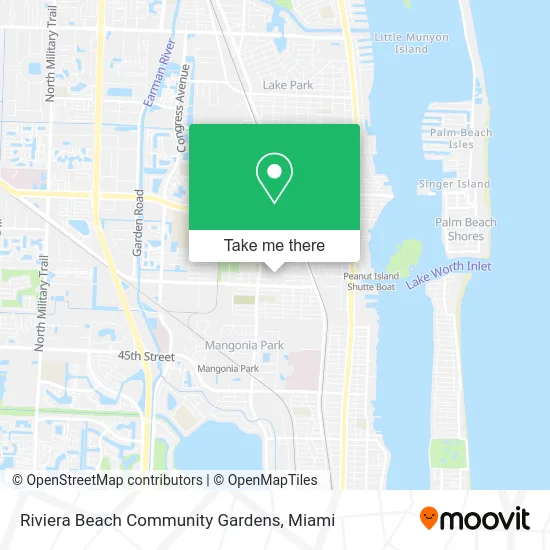 Riviera Beach Community Gardens map