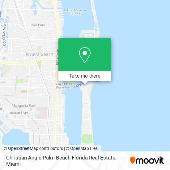 Mapa de Christian Angle Palm Beach Florida Real Estate