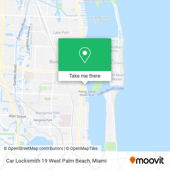 Mapa de Car Locksmith 19 West Palm Beach