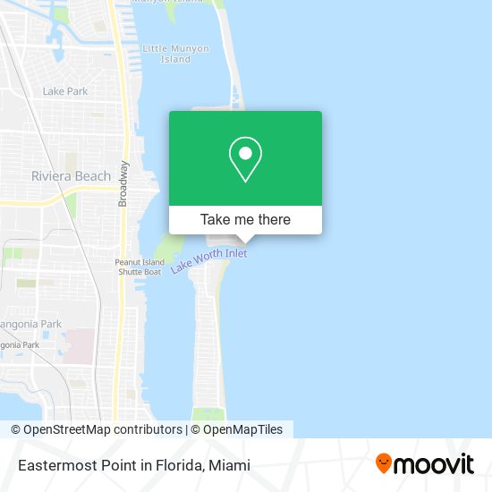 Eastermost Point in Florida map