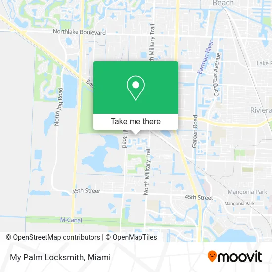 My Palm Locksmith map