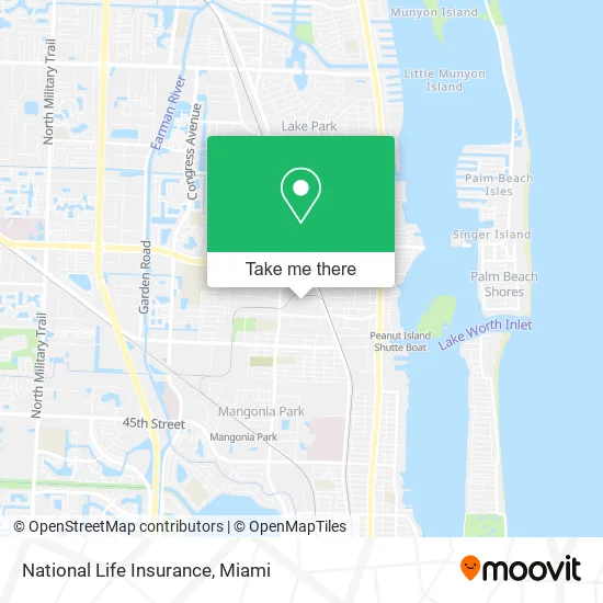 National Life Insurance map