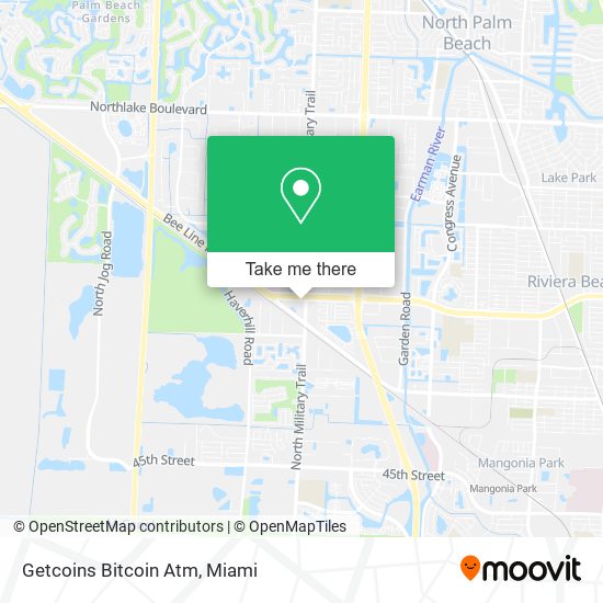 Getcoins Bitcoin Atm map